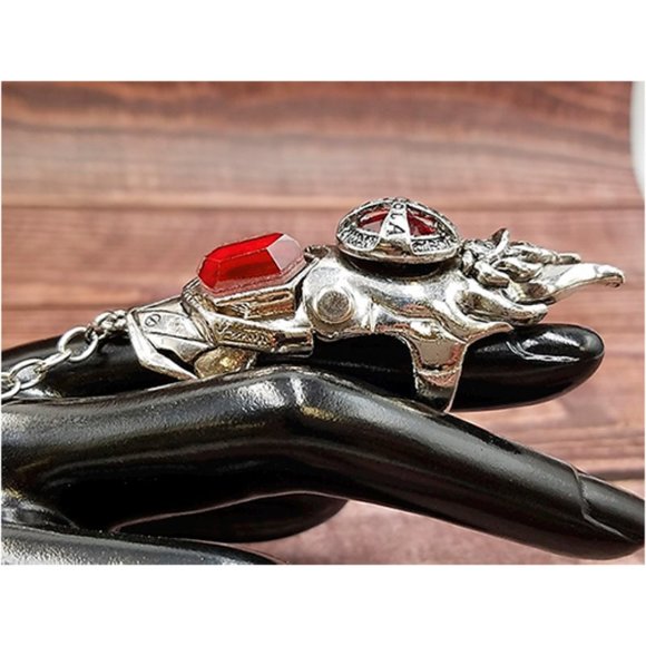 Vongola Steampunk Goth Skull Ring & Skull Bracelet - Picture 8 of 10